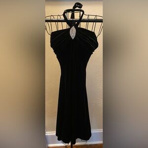 Elegant Black Velvet Dress